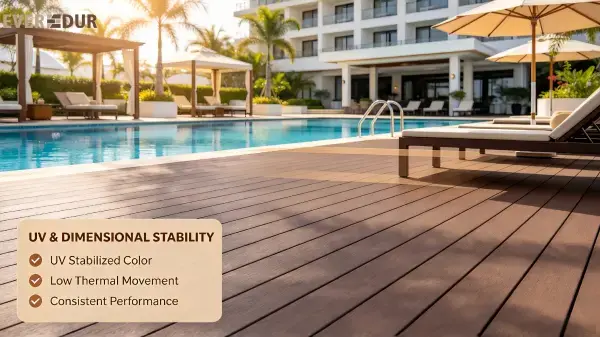 WPC Pool Decking UV Dimension Stability Everdur Long-term Performance