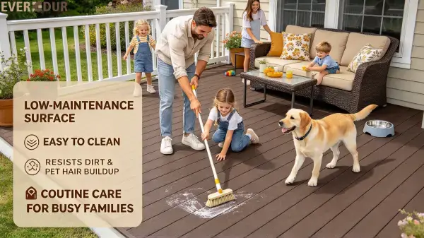 WPC Decking Easy Cleaning Care Everdur