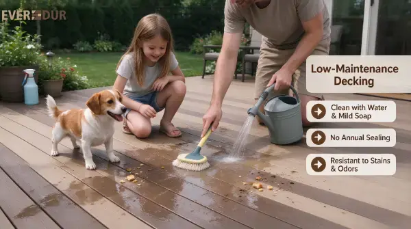 Everdur Residential WPC Decking Easy Cleaning Low Maintenance