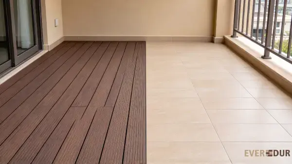 WPC Everdur vs Tile Balcony Comparison WPC Everdur vs Tile Balcony Comparison