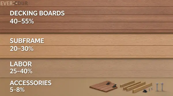 Hollow WPC Decking Cost Breakdown Everdur Installation Hollow WPC Decking Cost Breakdown Everdur Installation