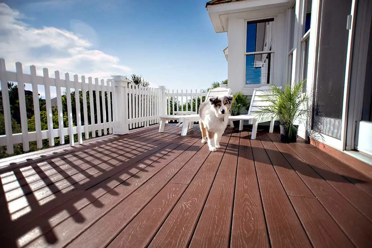brushed wpc decking
