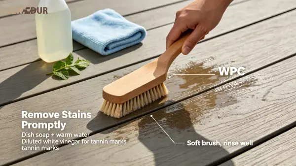 WPC Deck Dirt Stain Removal Everdur Methods