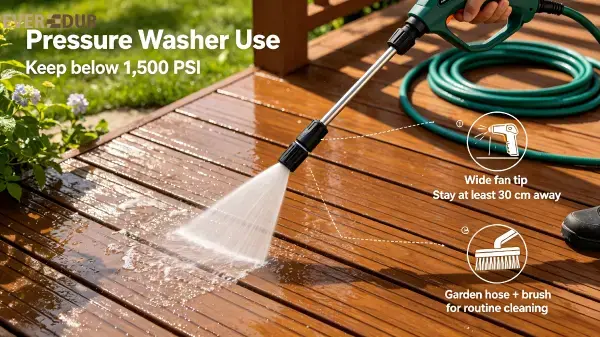WPC Deck Pressure Washer Safety Everdur Composite